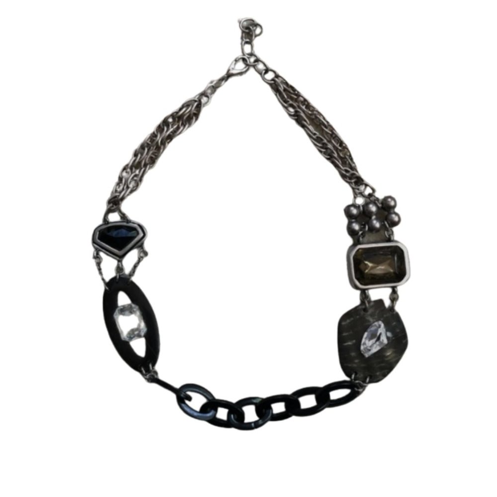 Acrylic Gemstone Statement Necklace - image 1